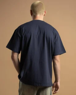 Rusty Coach Carter Heavy T-Shirt Navy Blue Clearance