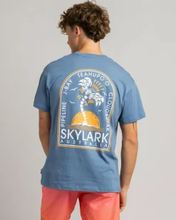 Skylark Coastal Rush T-Shirt Slate Blue Clearance