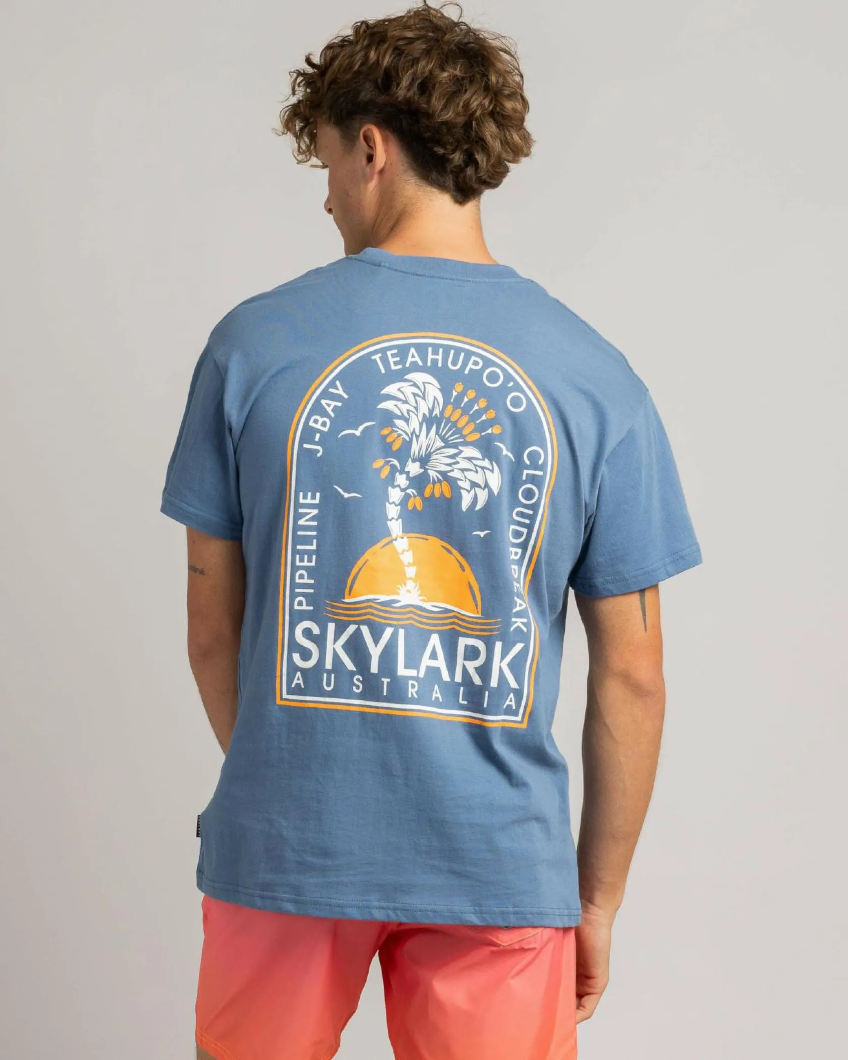 Skylark Coastal Rush T-Shirt Slate Blue Clearance