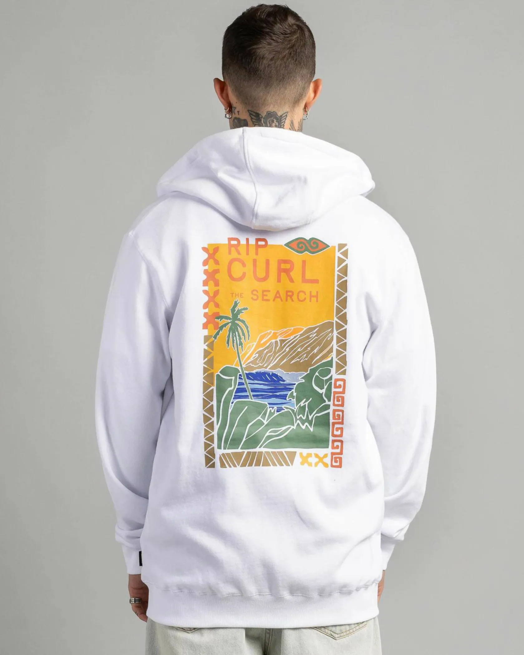 Rip Curl Cody Welsh Zip Thru Hoodie White Hot