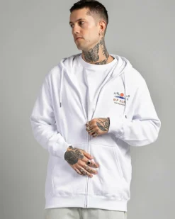 Rip Curl Cody Welsh Zip Thru Hoodie White Hot