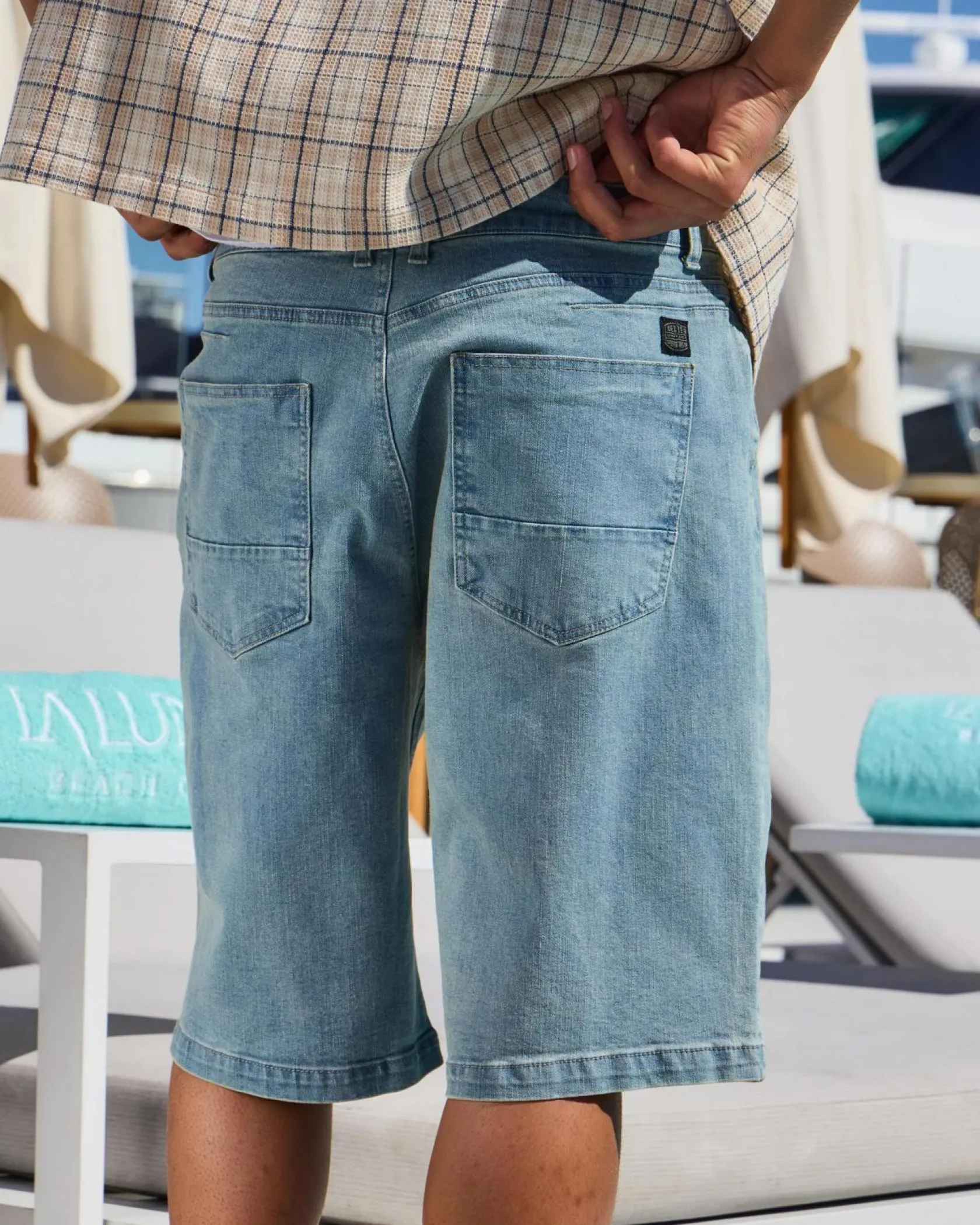 Dexter Collision Walk Shorts Blue Clearance