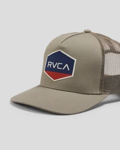 RVCA Commonwealth Curved Trucker Cap Mushroom Best
