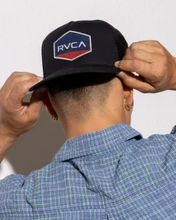 RVCA Commonwealth Curved Trucker Cap Black Outlet