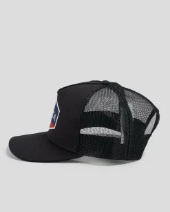 RVCA Commonwealth Curved Trucker Cap Black Outlet