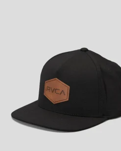 RVCA Commonwealth Deluxe Snapback Cap Black Hot