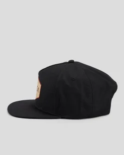 RVCA Commonwealth Patch Snapback Cap Black New