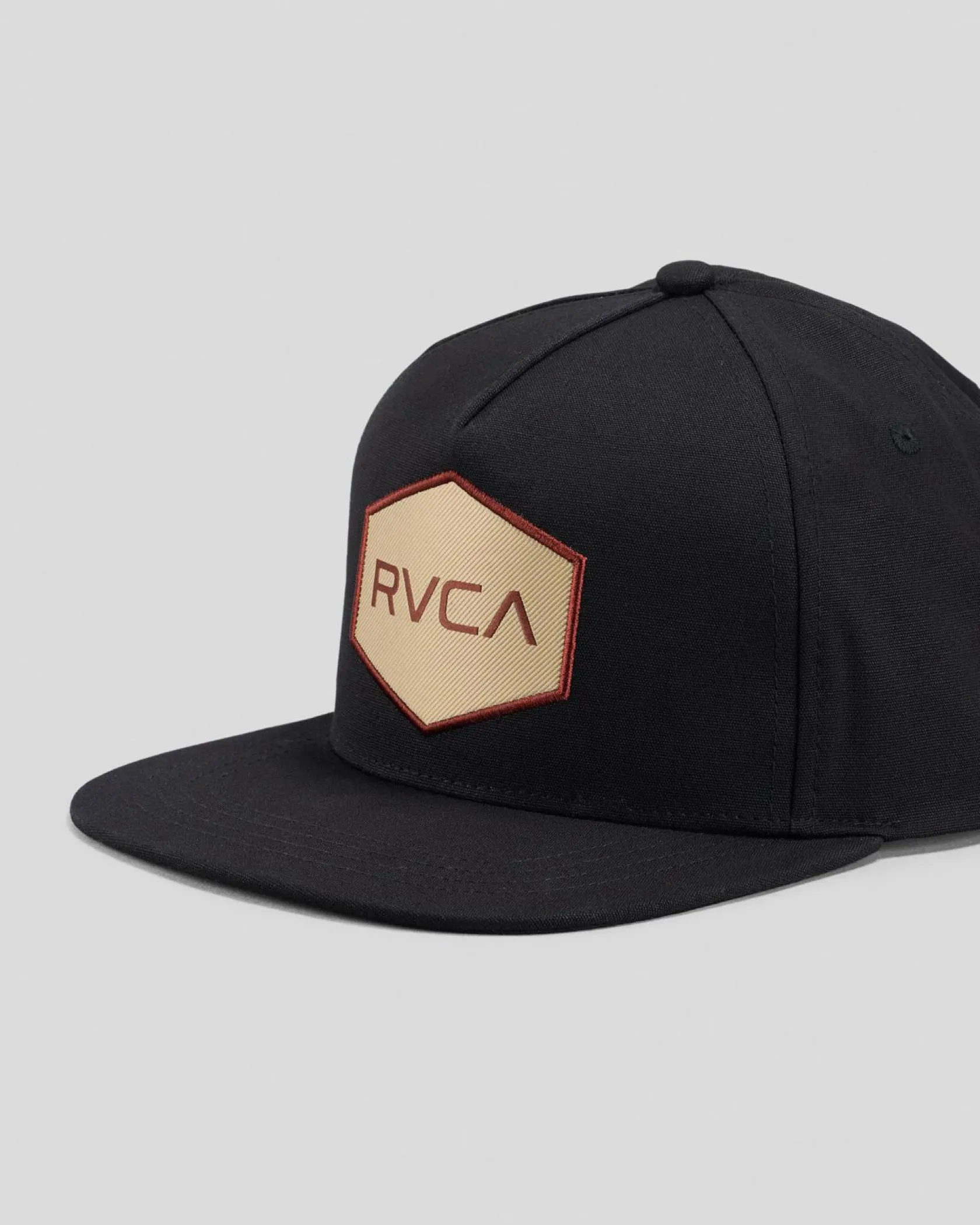 RVCA Commonwealth Patch Snapback Cap Black New