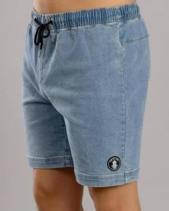 Salty Life Comprise Elastic Waist Shorts Blue New