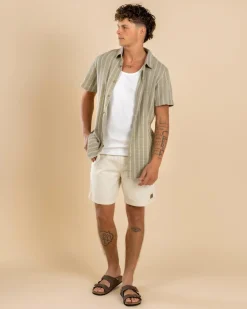 Lucid Conclude Elastic Waist Shorts Off White Outlet