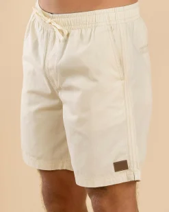 Lucid Conclude Elastic Waist Shorts Off White Outlet