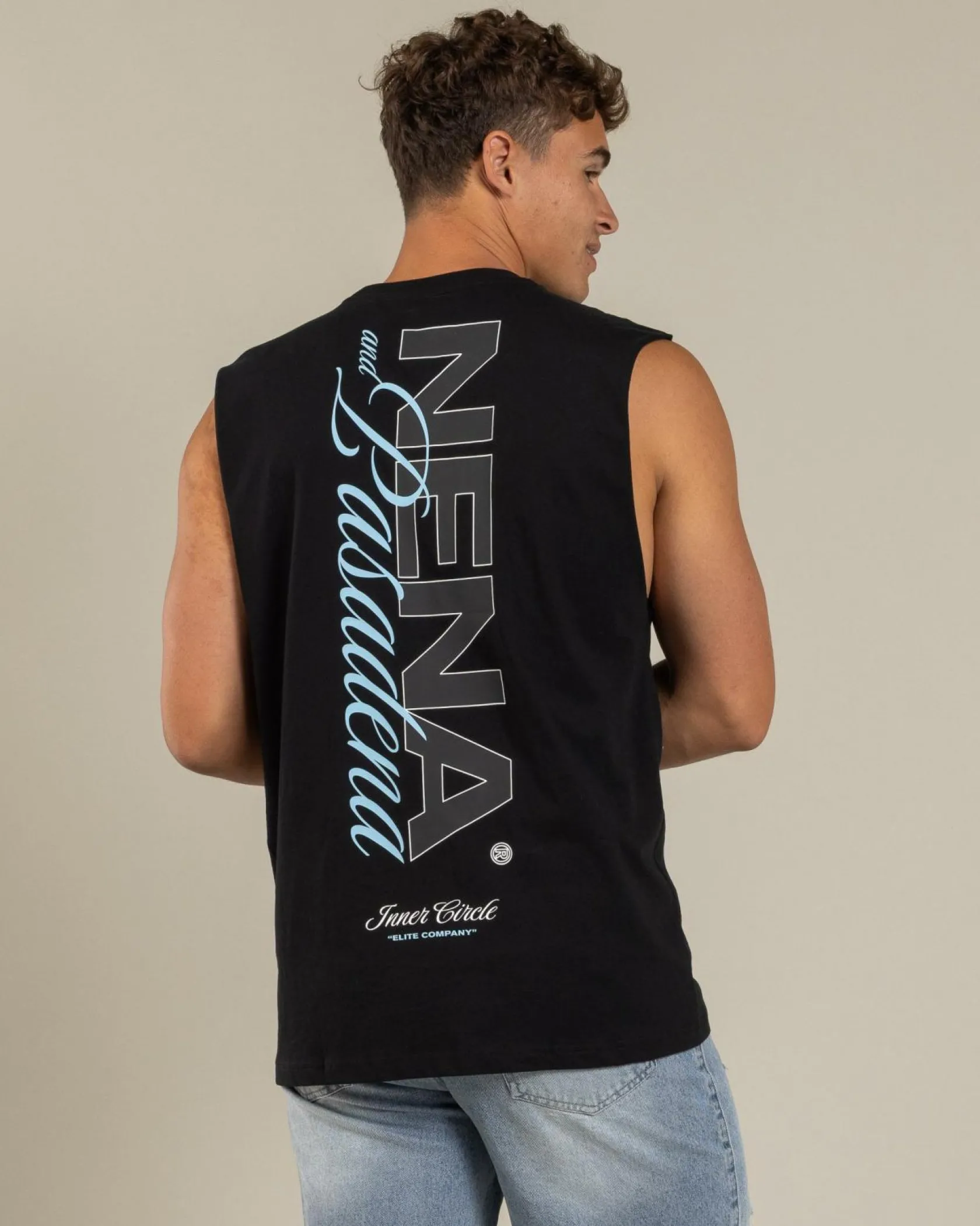 Nena & Pasadena Conclude Relaxed Muscle Tank Jet Black Online