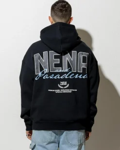 Nena & Pasadena Contained Relaxed Hoodie Anthracite Black Online