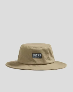 Jacks Contour Wide Brim Hat Olive Online