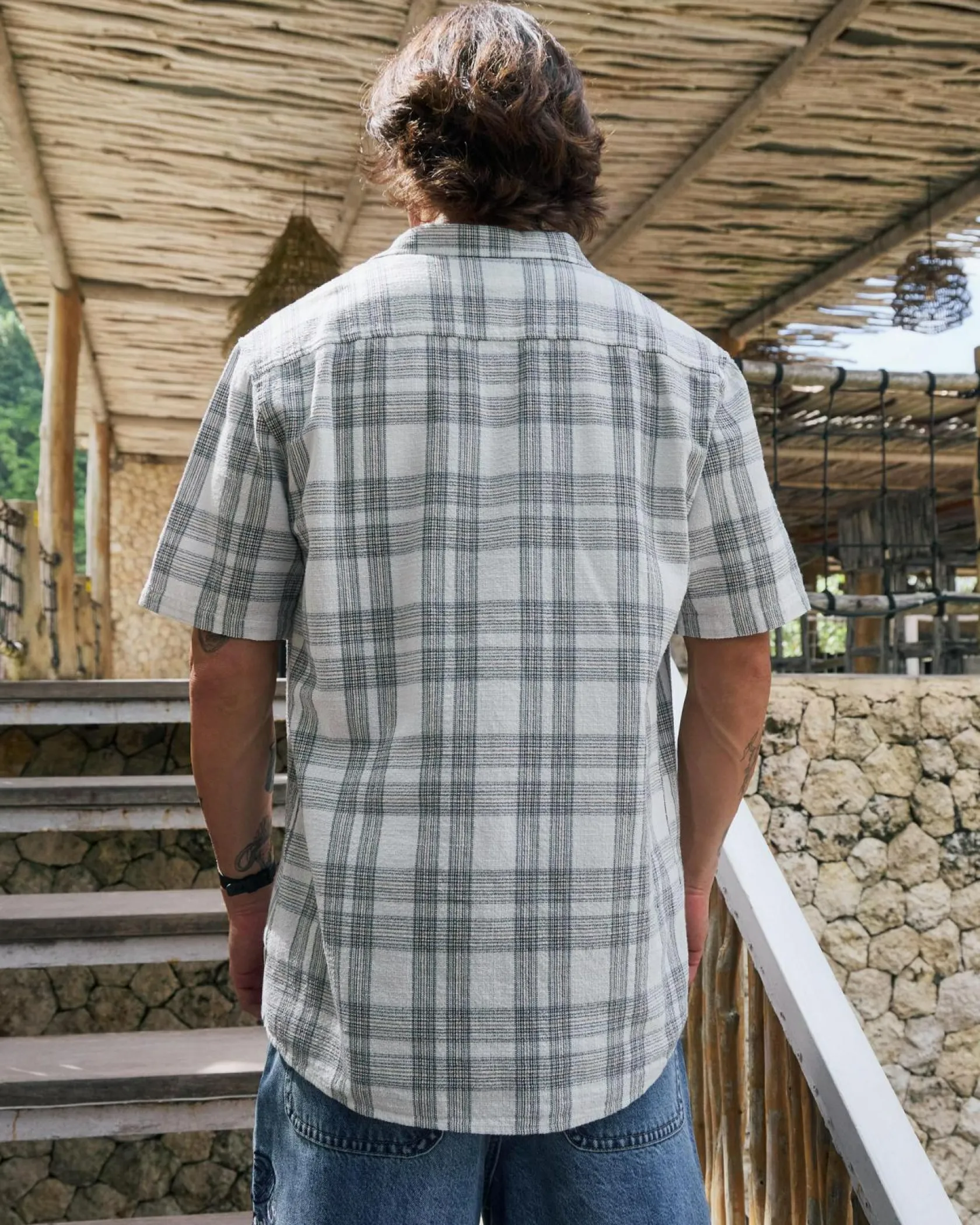 Jacks Coordinate Short Sleeve Shirt White Check Best
