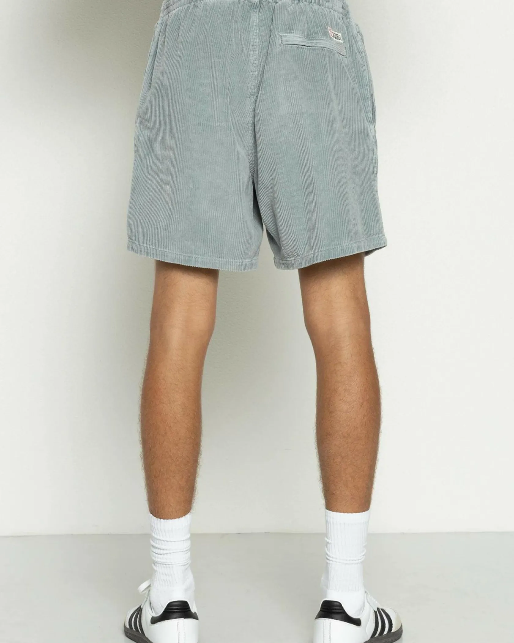 S-Double Cord Coast Shorts Washed Steel Sale
