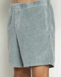 S-Double Cord Coast Shorts Washed Steel Sale