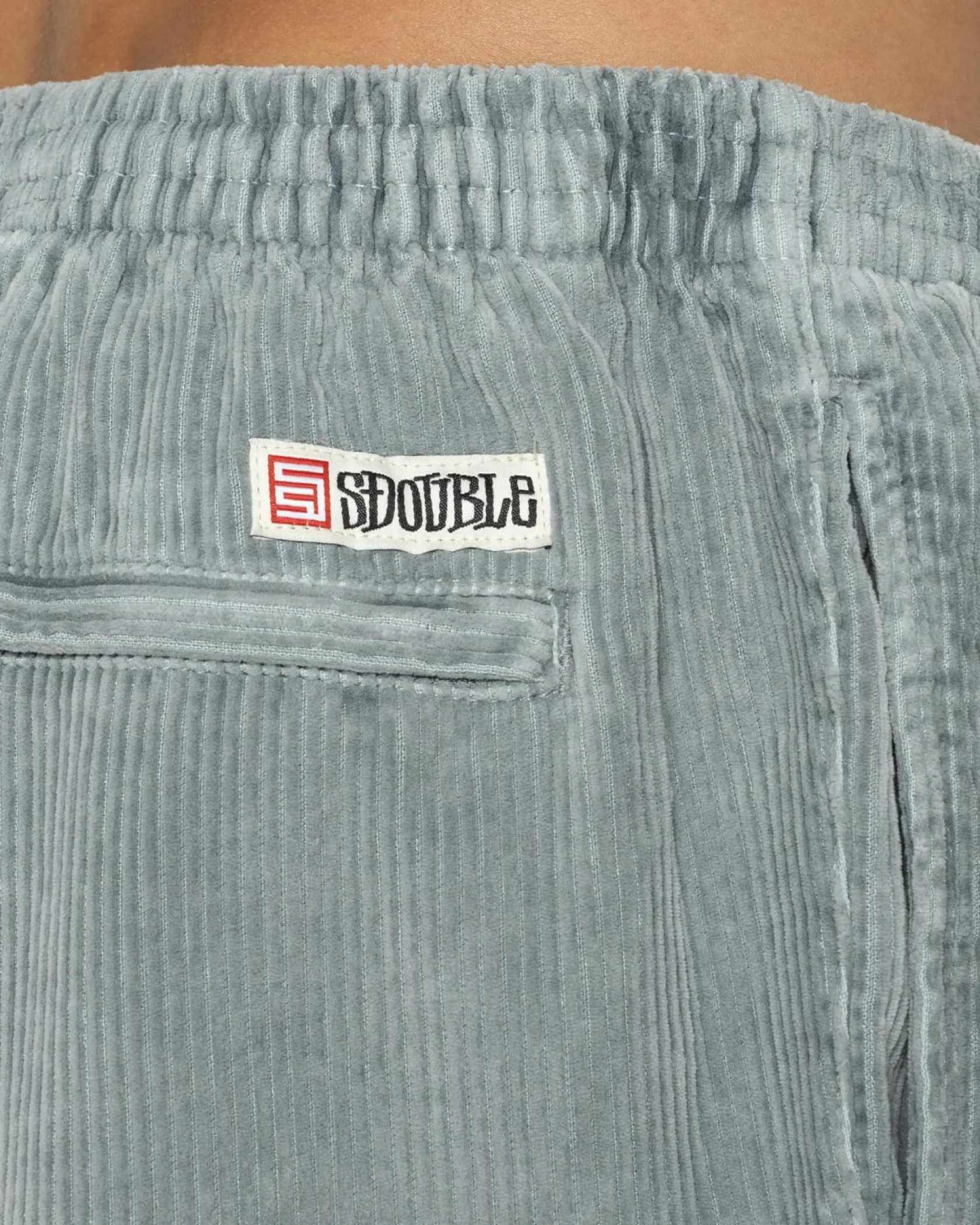 S-Double Cord Coast Shorts Washed Steel Sale