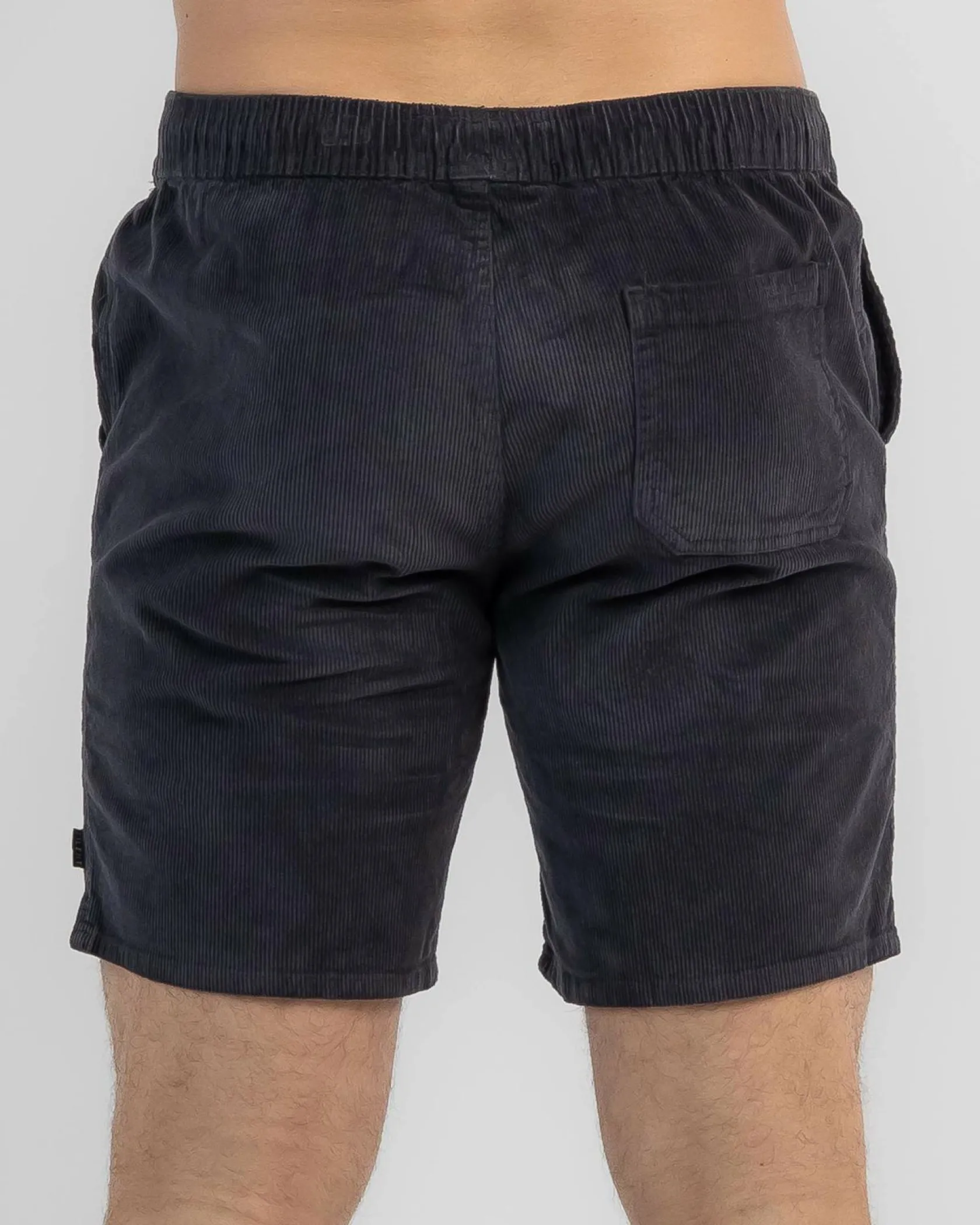 Silent Theory Cord Shorts Washed Black New