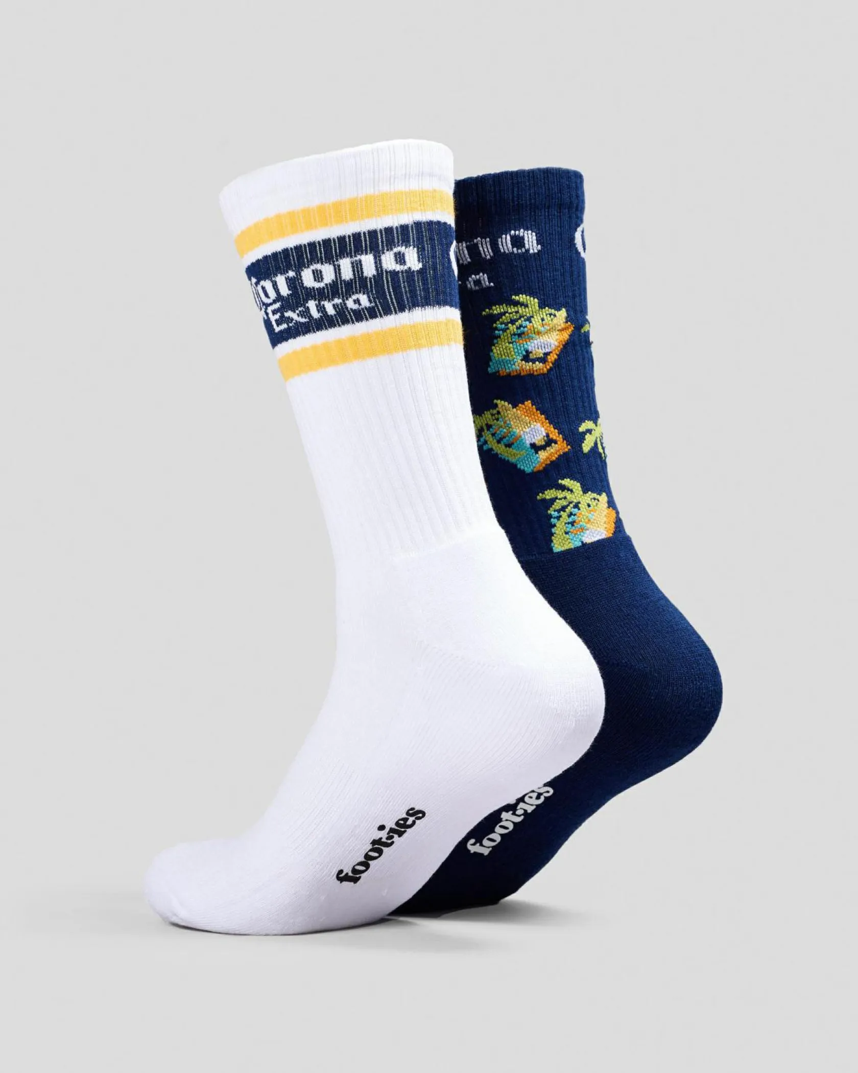 FOOT-IES Corona Beach Life Sneaker Socks 2 Pack Navy/white Outlet