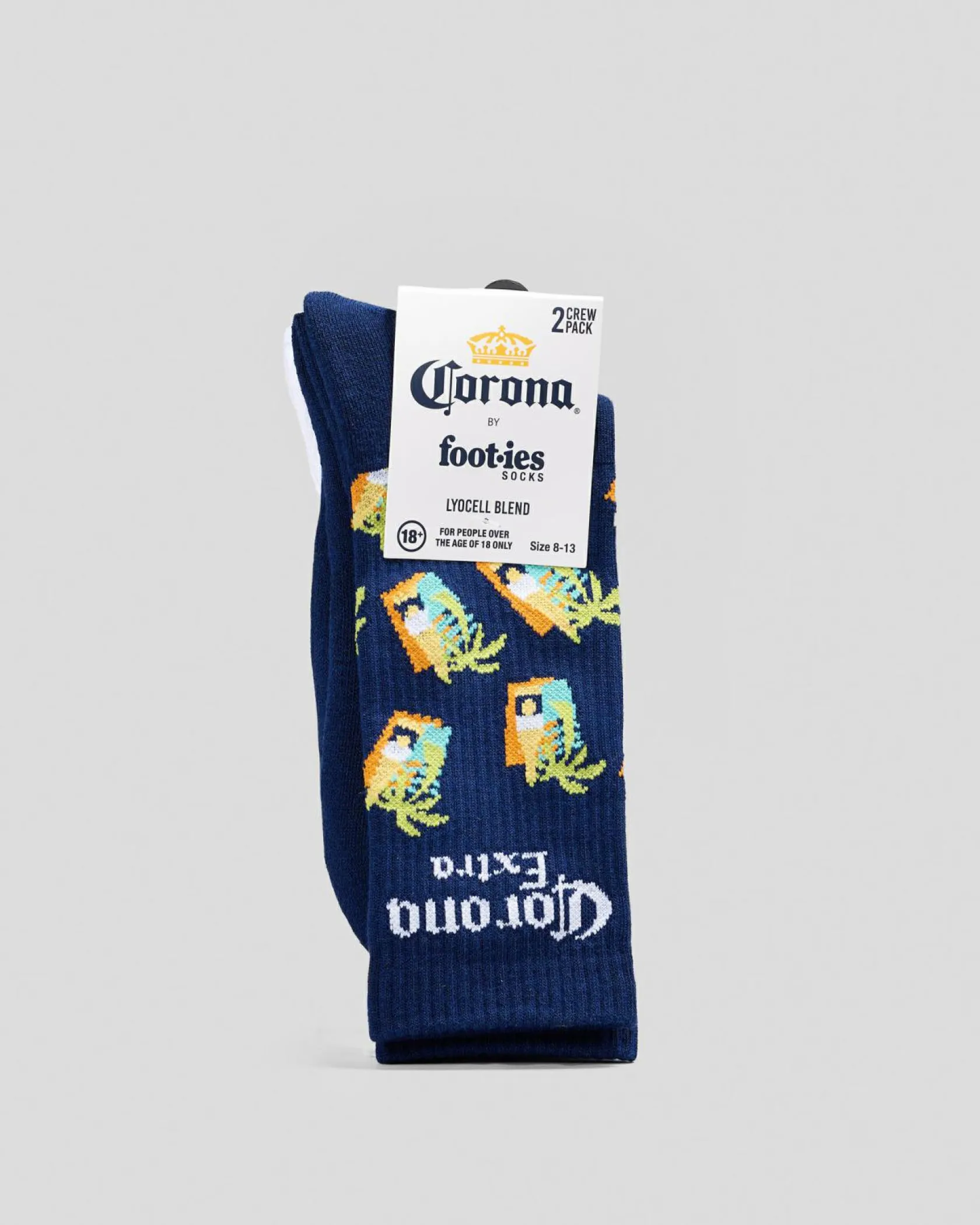 FOOT-IES Corona Beach Life Sneaker Socks 2 Pack Navy/white Outlet