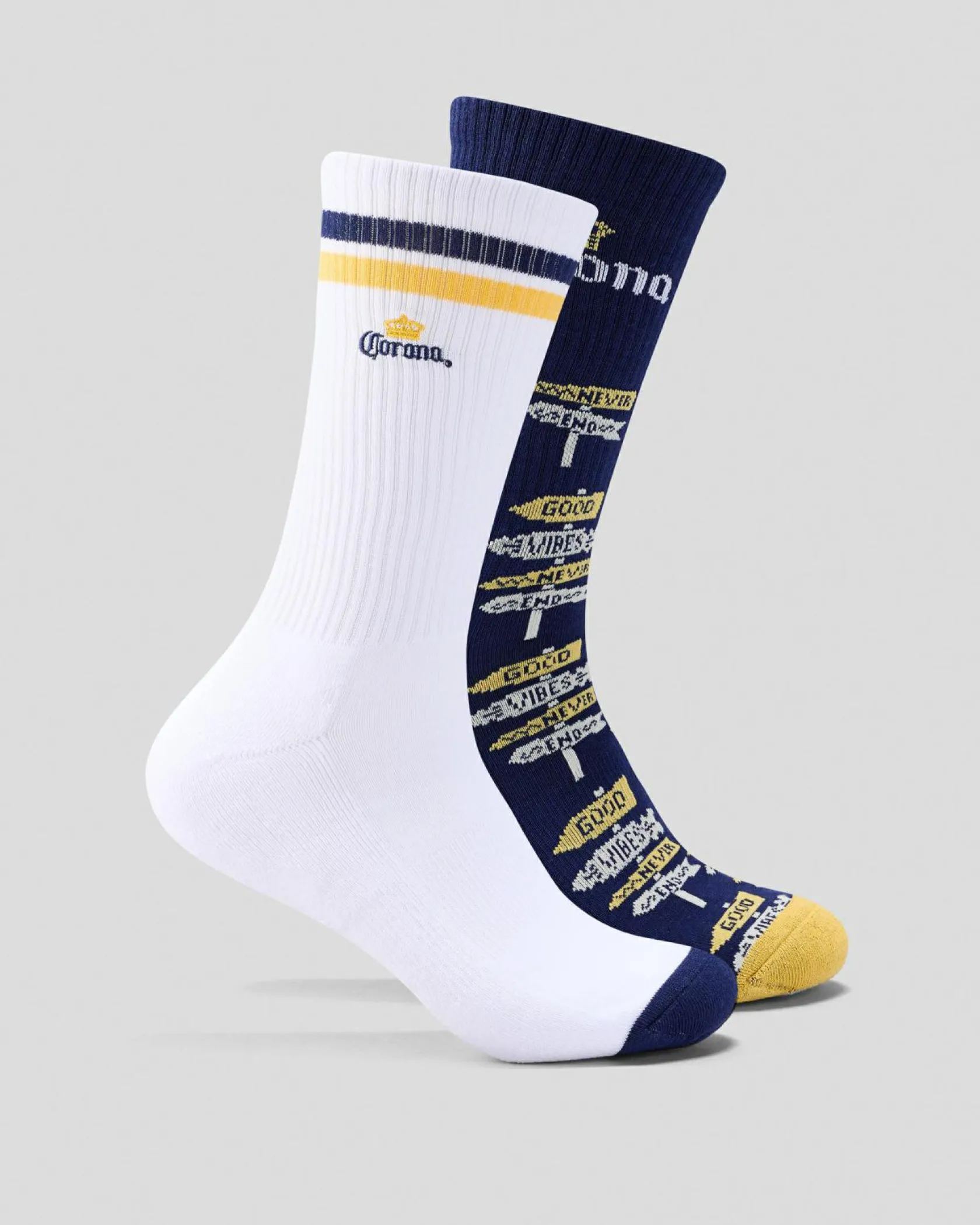 FOOT-IES Corona Good Vibes Sneaker Sock 2 Pack White/navy Online