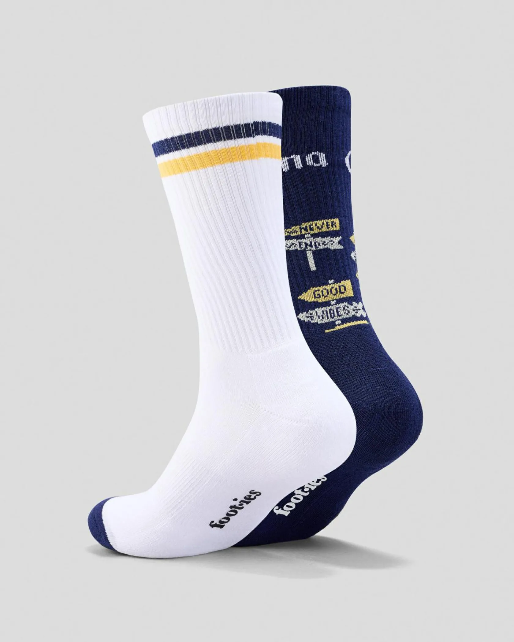 FOOT-IES Corona Good Vibes Sneaker Sock 2 Pack White/navy Online