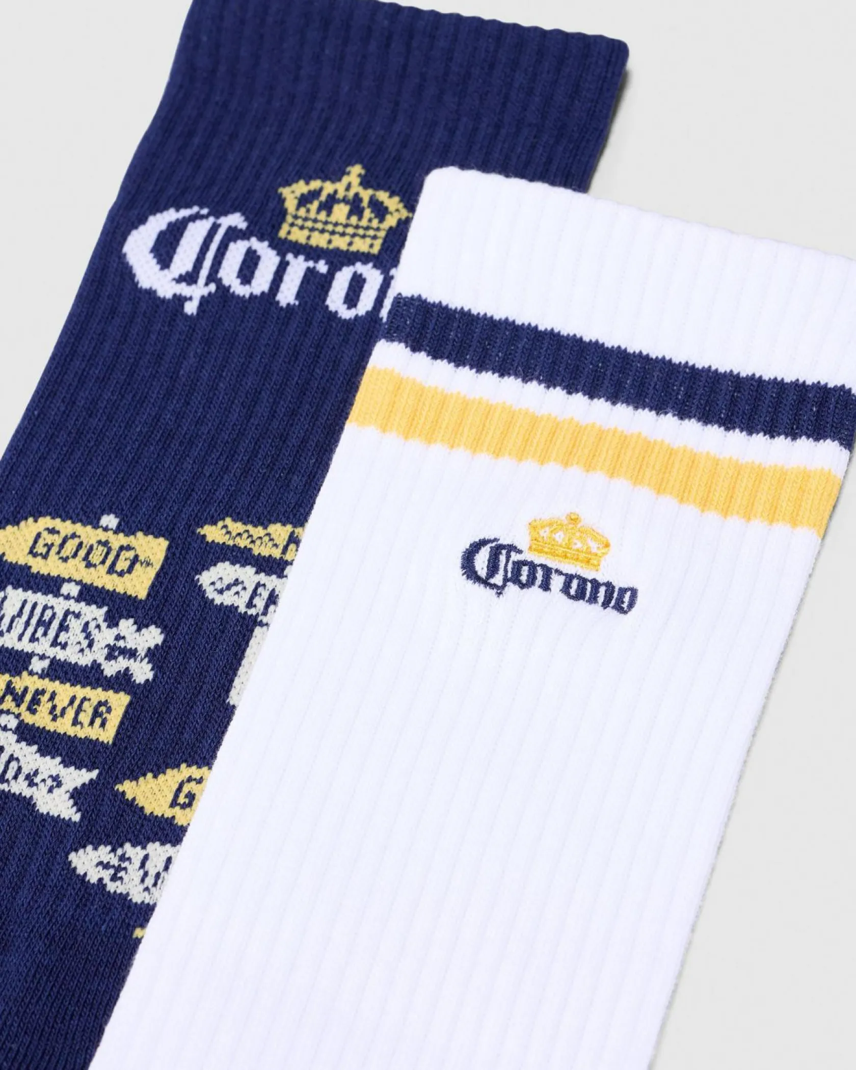 FOOT-IES Corona Good Vibes Sneaker Sock 2 Pack White/navy Online