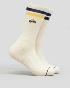 FOOT-IES Corona Retro Sneaker Socks 2 Pack Cream Hot