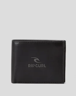 Rip Curl Corpowatu RFID 2 in 1 Leather Wallet Black Outlet