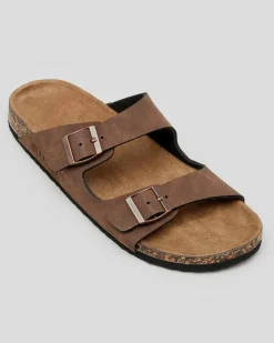 Lucid Cortina Sandals Brown