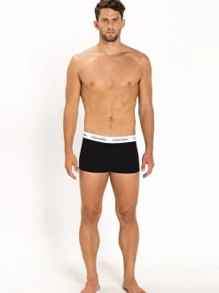Calvin Klein Cotton Stretch Low Rise Trunks 3 Pack Black Outlet