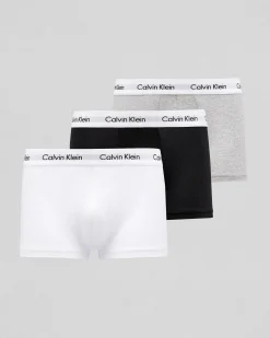 Calvin Klein Cotton Stretch Low Rise Trunks 3 Pack Assorted Outlet
