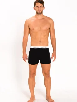 Calvin Klein Cotton Stretch Trunks 3 Pack Black Clearance
