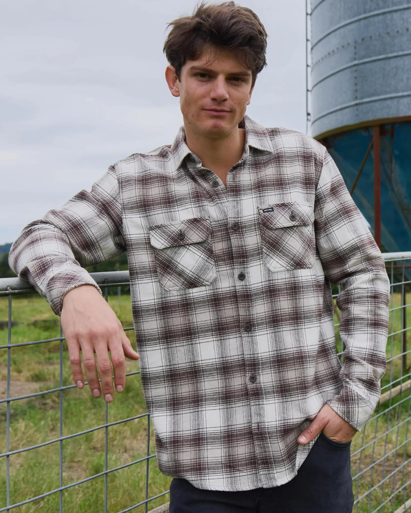 Rip Curl Count Flanno Shirt Coffee Hot