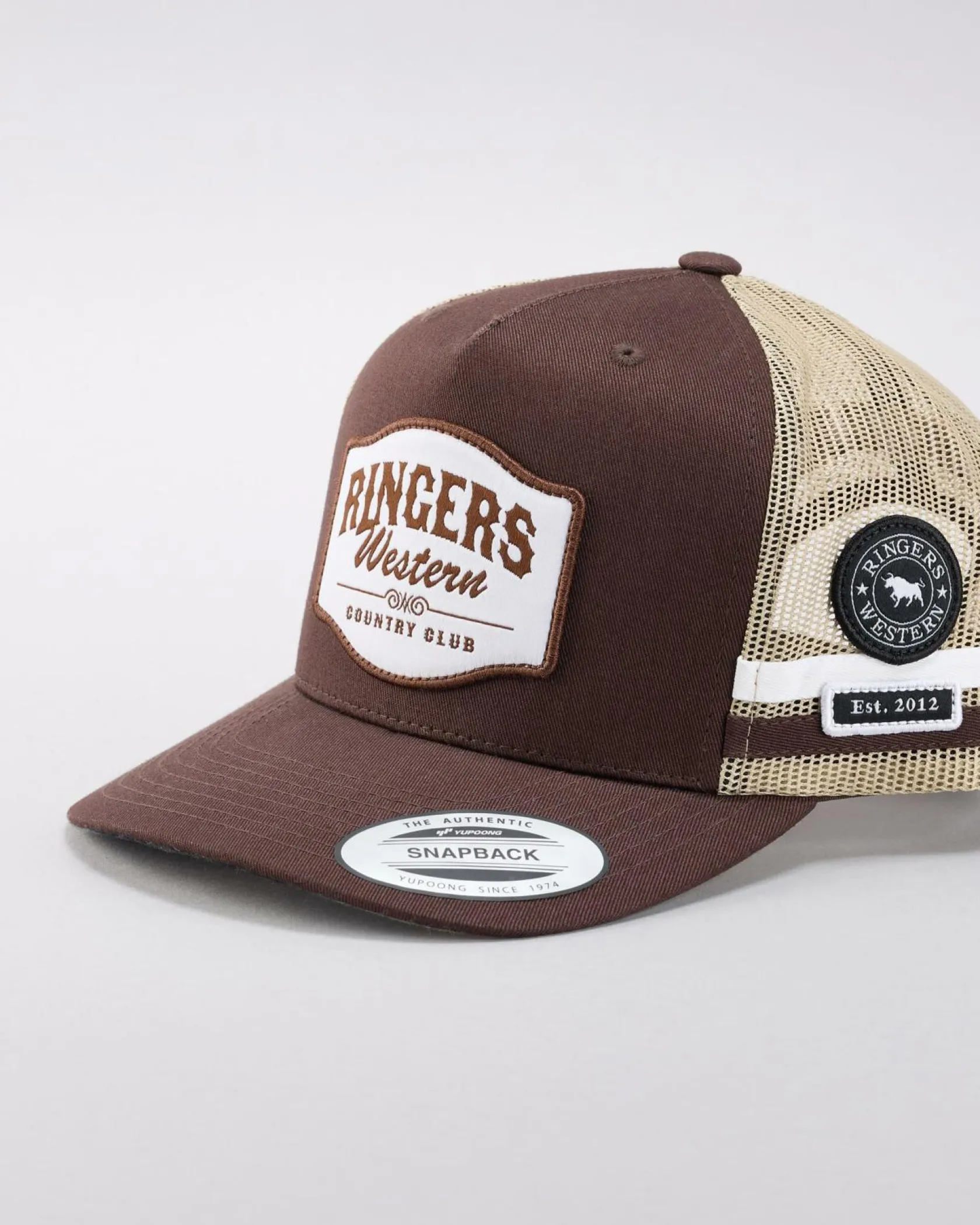Ringers Western Country Club Deep Fit Trucker Cap Saddle Brown Outlet