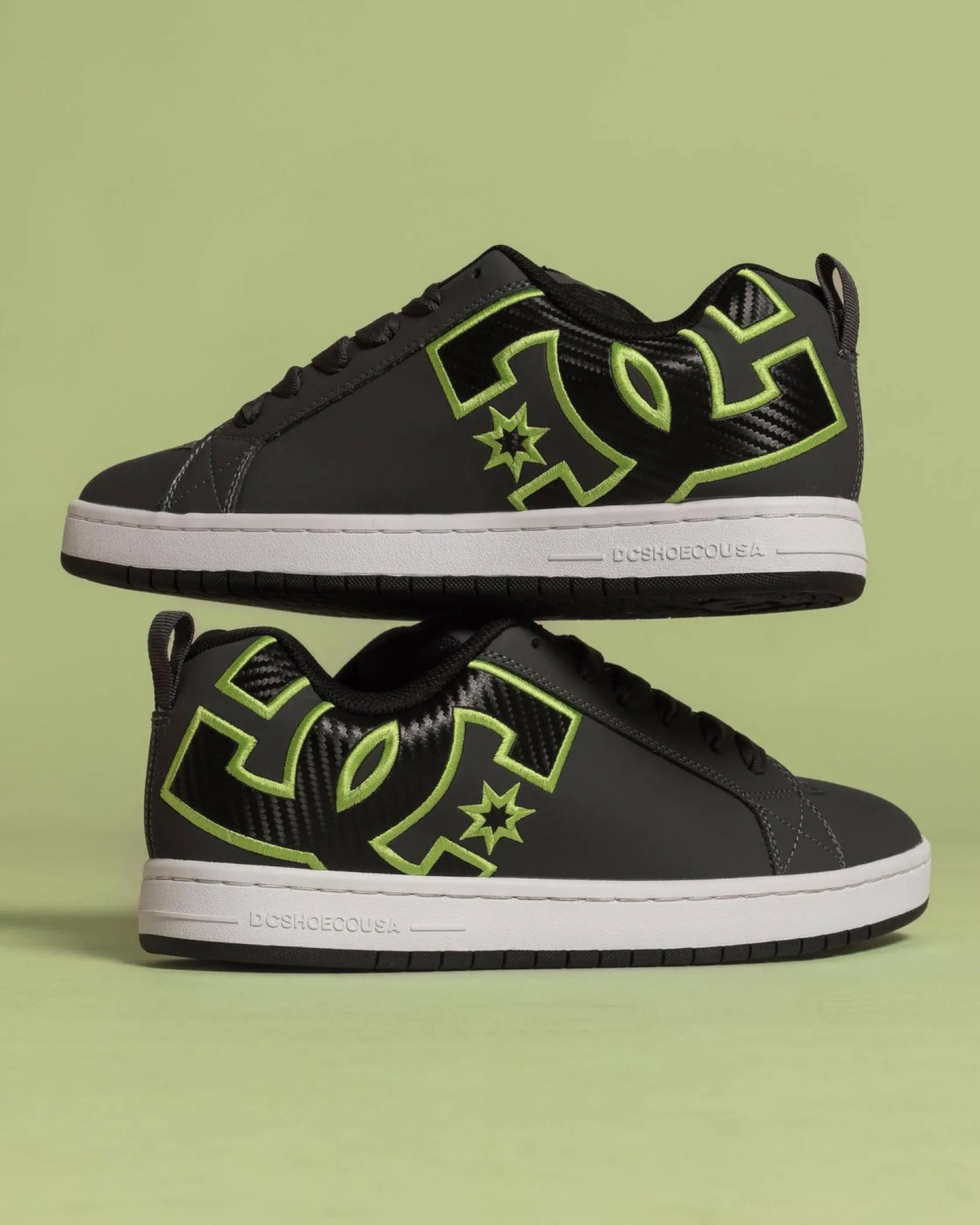 DC Shoes Court Graffik Shoes Grey/black/green Sale