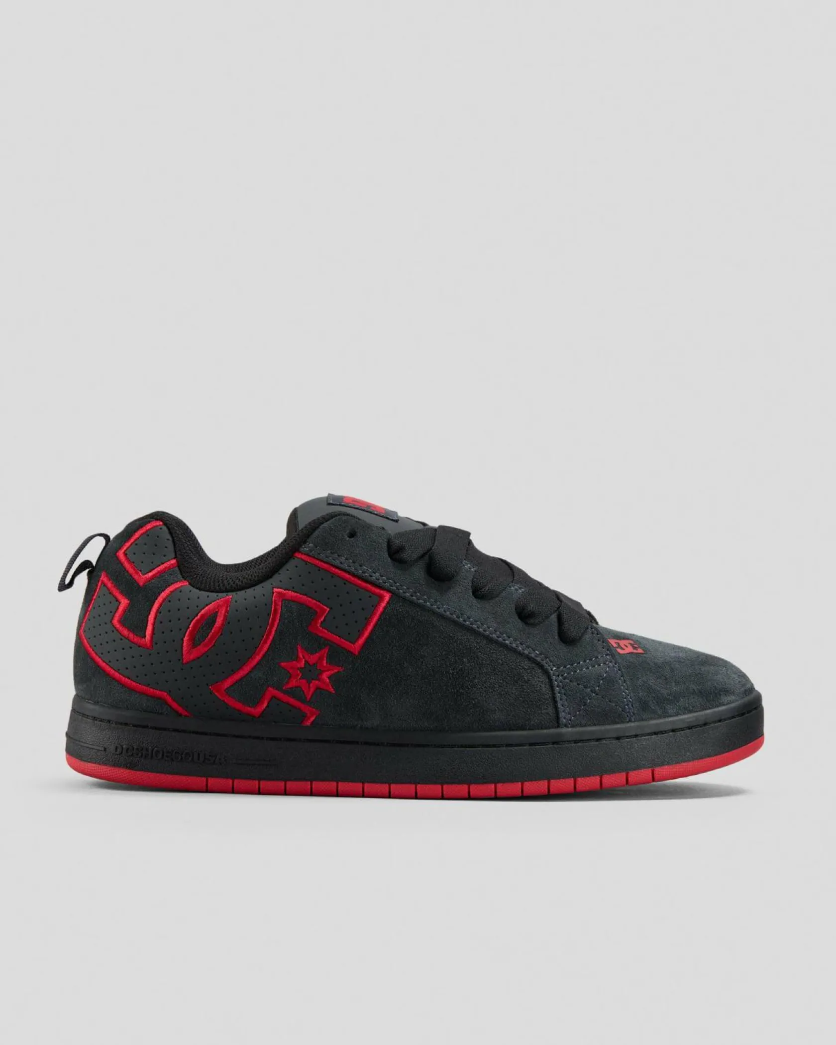 DC Shoes Court Graffik Shoes Dark Grey/red Sale