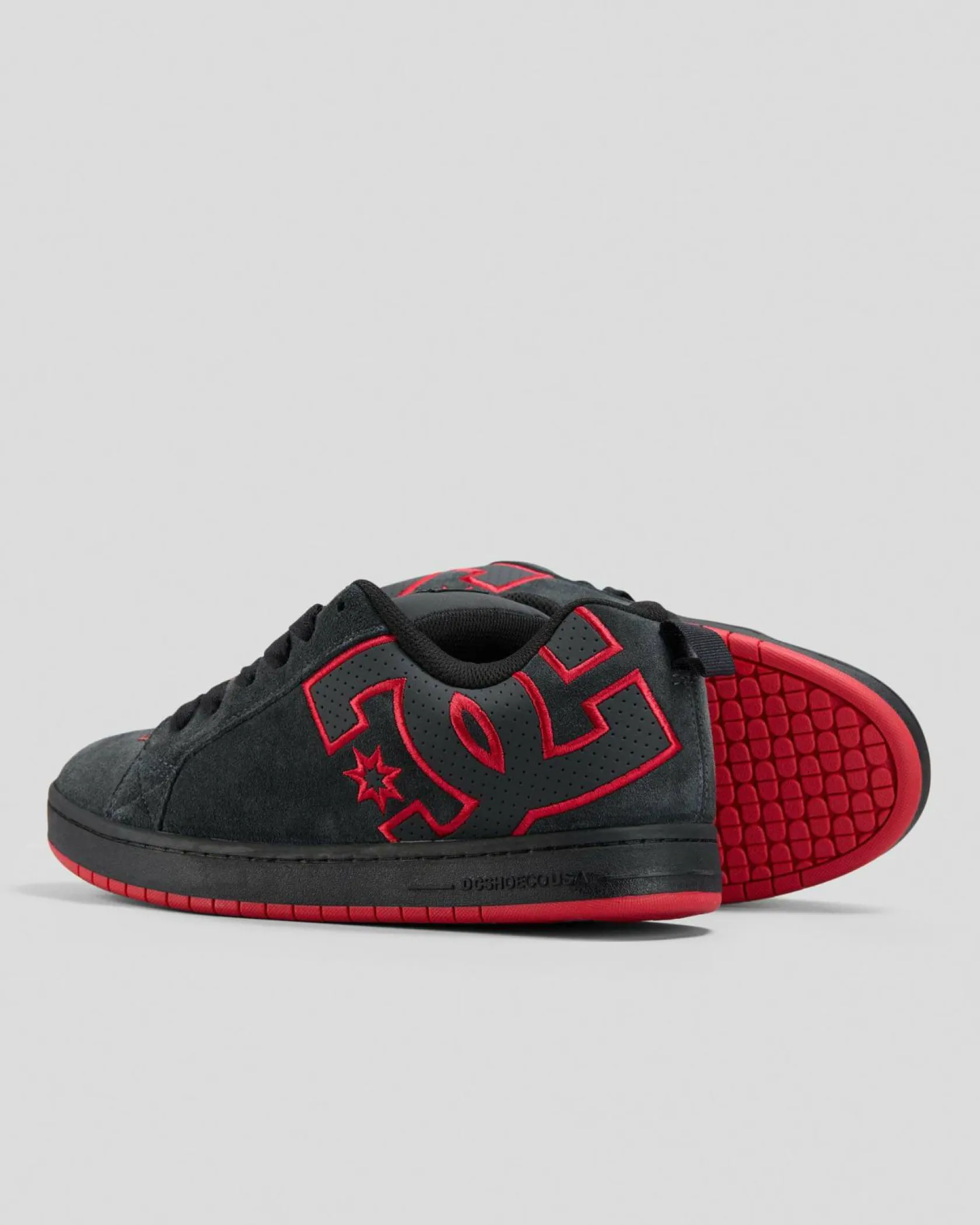 DC Shoes Court Graffik Shoes Dark Grey/red Sale