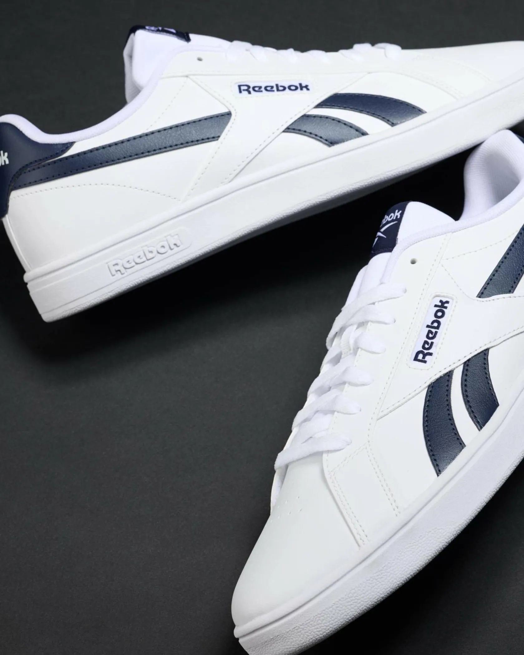 Reebok Court Retro Shoes Ftwwht/vecnav/vecnav Clearance