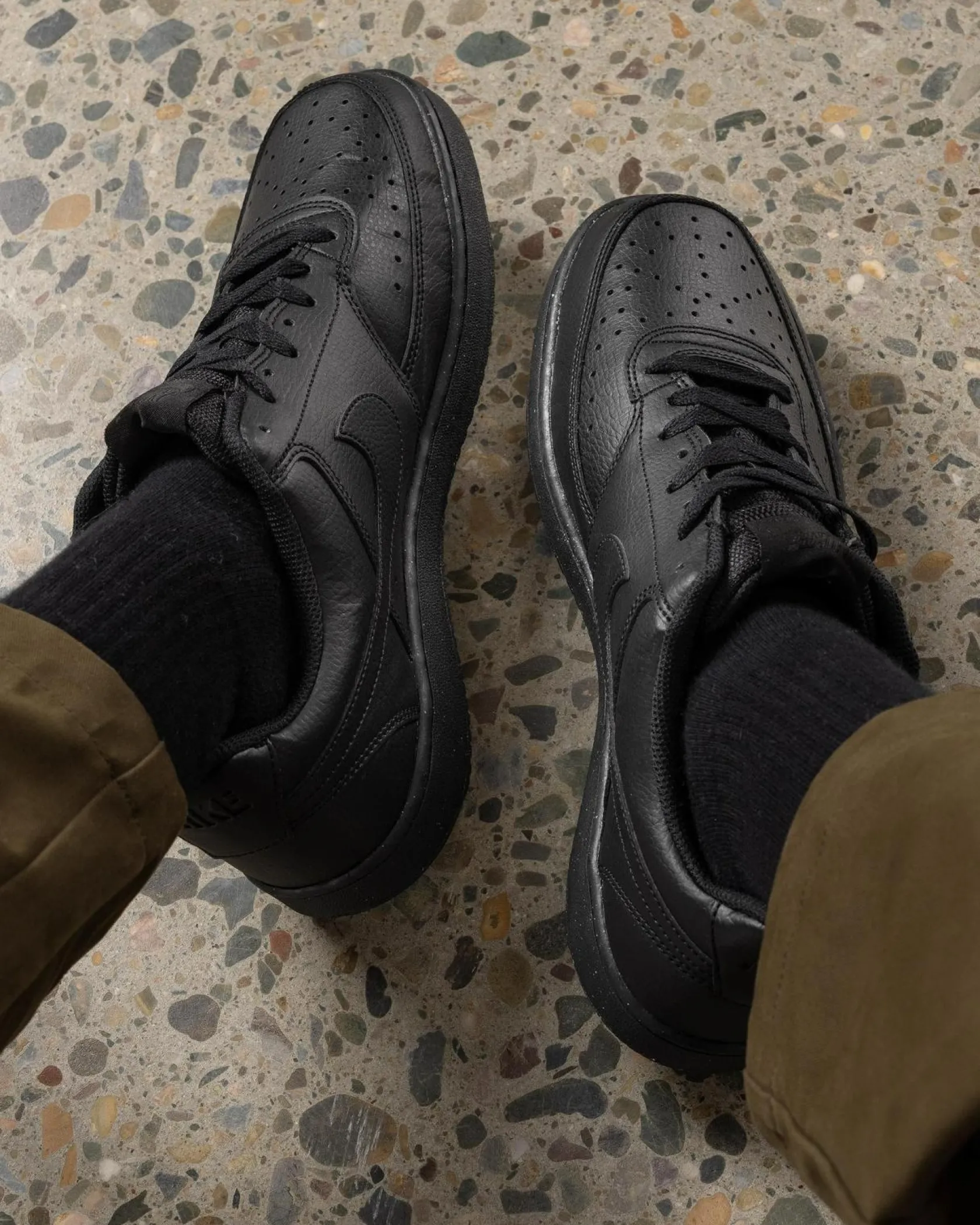 Nike Court Vision Low Next Nature Shoes Black/black-black Outlet