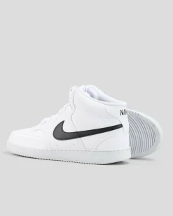 Nike Court Vision Mid Next Nature Shoes White/black-white Discount