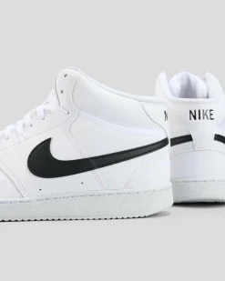 Nike Court Vision Mid Next Nature Shoes White/black-white Discount