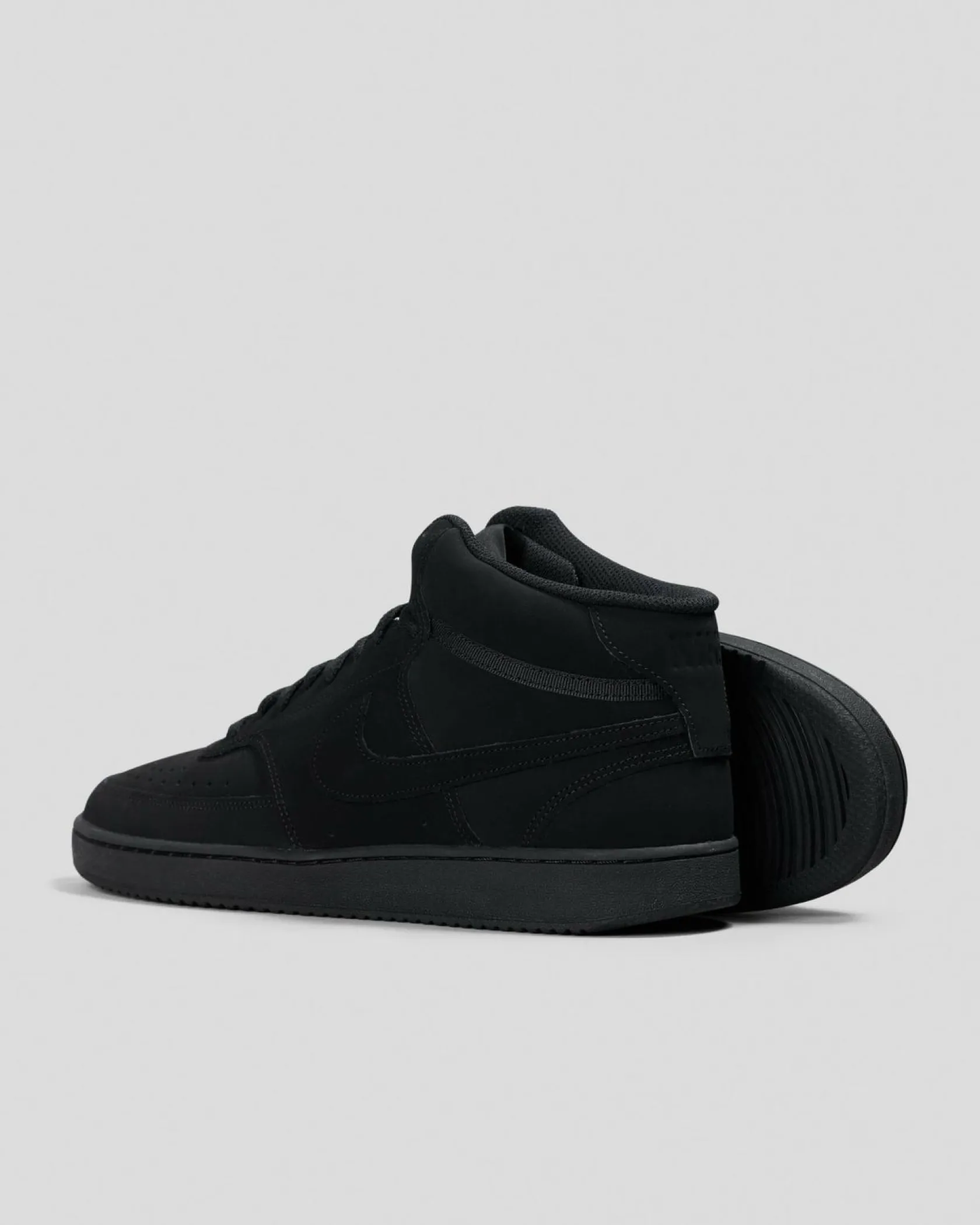 Nike Court Vision Mid Shoes Black/black-black Clearance