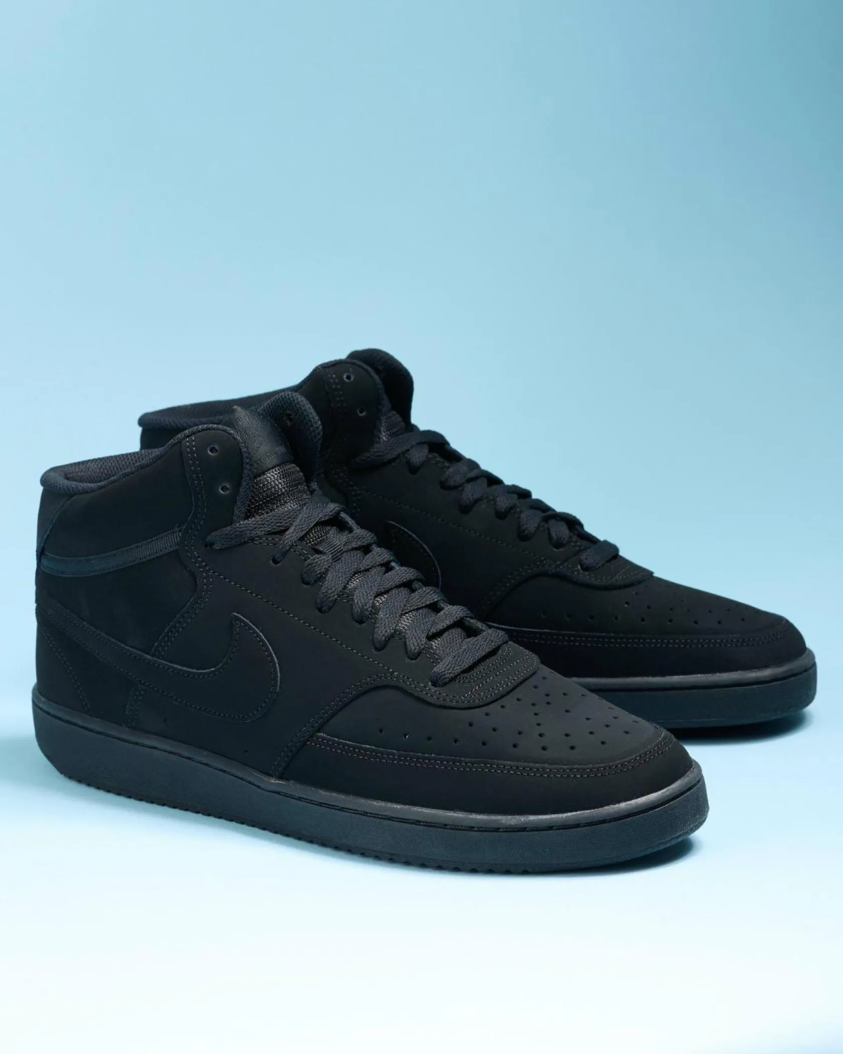 Nike Court Vision Mid Shoes Black/black-black Clearance