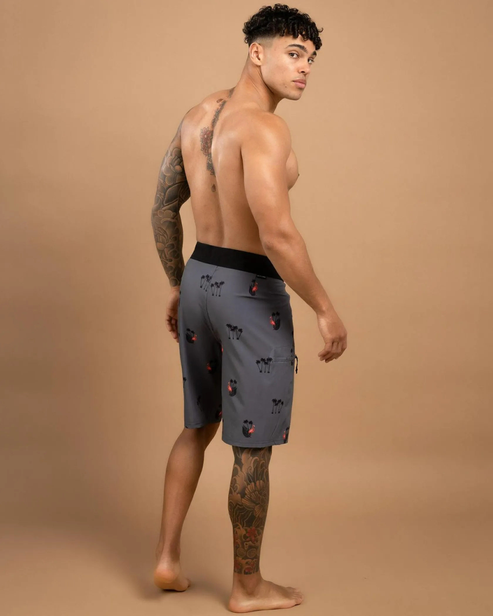 Skylark Cove Board Shorts Grey Hot