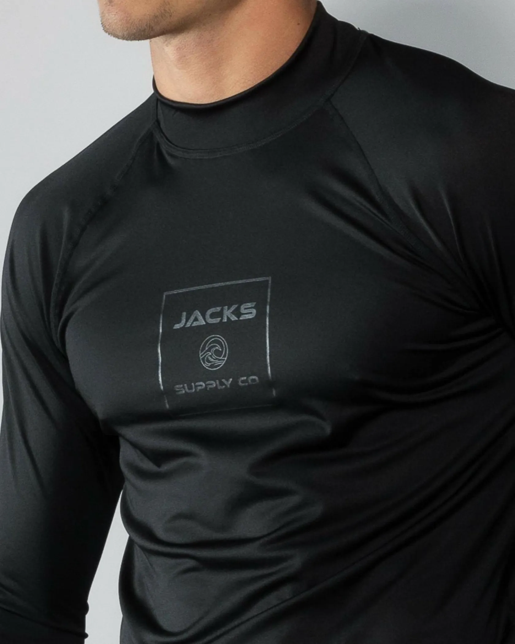 Jacks Covert Long Sleeve Rash Vest Black Discount