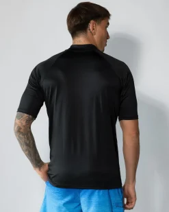 Jacks Covert Short Sleeve Rash Vest Black Outlet