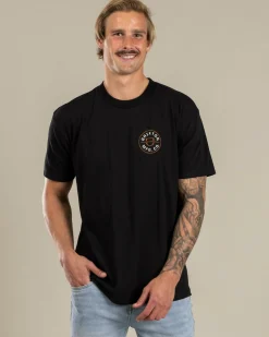 Brixton Crest T-Shirt Black Clearance