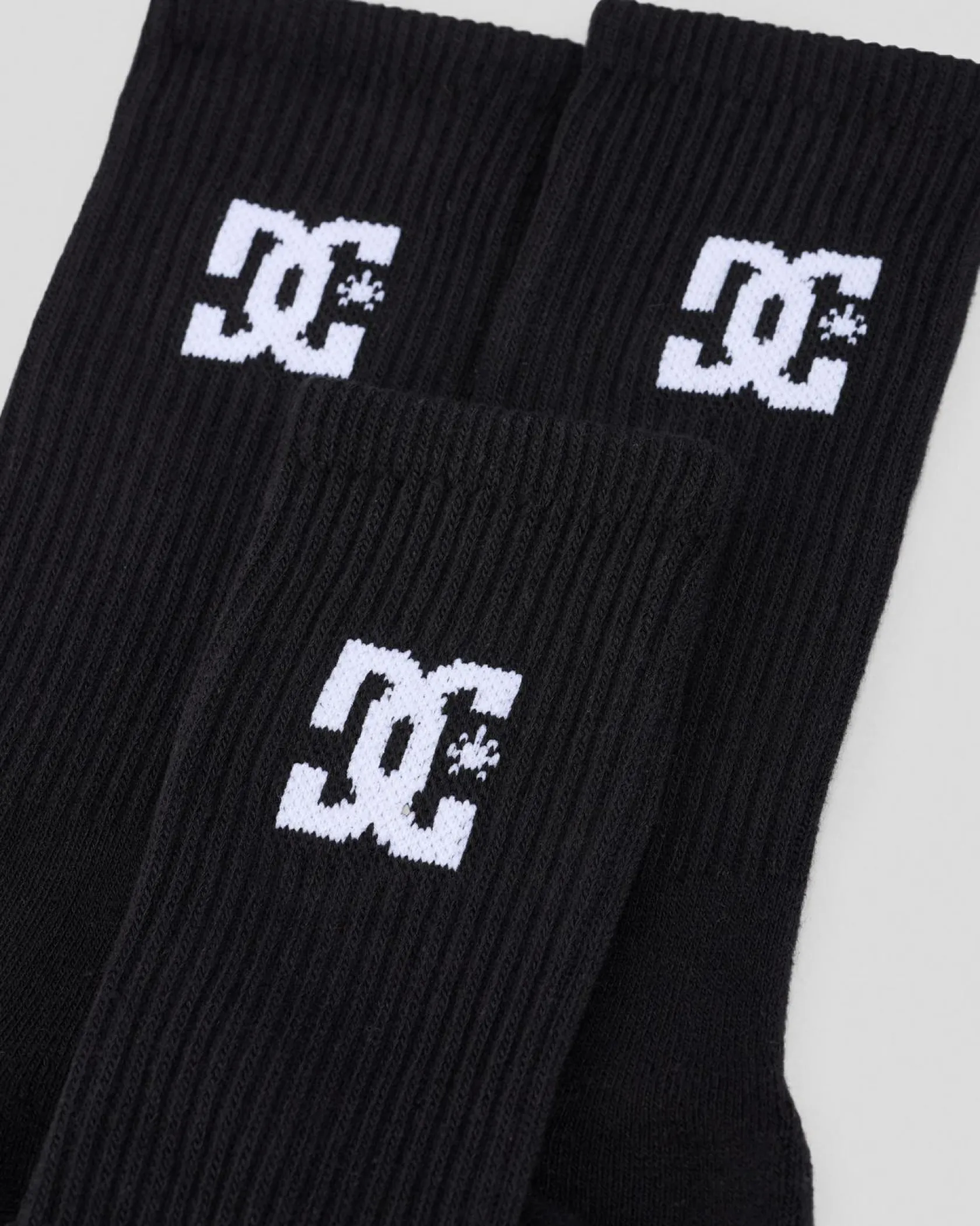 DC Shoes Crew Sock 3 Pack Black Best